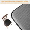SWEMSTAR Chair Cushions - 15"*17" Kitchen Dining Chair Pads Foam Seat Cushion for Chairs Barstool Cushions Non Slip Seat Pad Set of 6 - Black