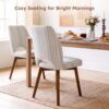 Dining Chairs Set of 4, Upholstered Kitchen Chairs, Striped