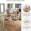 Signature Design by Ashley Ladder Back Dining Chairs Set of 2, Cream/Brown