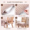 Irenare 6pcs Gingham Ruffle Chair Cushion Covers Farmhouse French Plaid