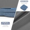 baibu Set of 4 Dining Chair Cushions, Dual-Layer Patent Design Memory Foam Kitchen Chair Cushions, Non-Slip Seat Pads with Ties, 16.5 x 16.5 x 3.5in, 4 Pack, Blue