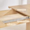63-79 Inch Extendable Dining Table for 4-8 Oval Wood with Fluted Base