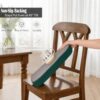 Kitchen Chair Cushions, Hunter Green, 17"x16", Set of 6