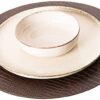 Round Placemats Set (Pack of 4) Recycled Leather Table Mats 15 inches, Kitchen Dining Table Decor by Nikalaz (Crockodile)