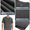 Back view of the relaxed fit men's heavyweight bamboo t-shirt showing clean minimalist lines.