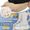 BUYUE 2-in-1 Chair Cushion for Dining Chair – Detachable Double-Layer, Use as 2 Seat Pads or 1 Extra-Thick Pad, Latex Foam, Non-Slip, Light Brown