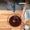Using the Ninja immersion blender and whisk directly inside a deep cooking pot