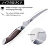 Close-up of the frosted texture handle on the HOSHANHO fish boning knife, showcasing durable pakkawood material.