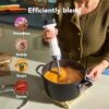Detailed view of the removable blending arm and pan guard for the KitchenAid Go cordless hand blender