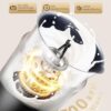 Top-down view showing the 180ml frothing capacity of the Ecoflarix 4-in-1 electric milk steamer.