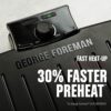 Kitchen lifestyle shot of the George Foreman submersible grill heating up 30% faster for quick meals