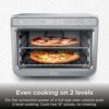 Interior view of the Smart Surround Convection system cooking food on two levels without flipping.