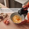 Top view of the 7-speed cordless hand mixer display and ergonomic design