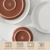 Detail shot of the durable GLIDECOAT glaze on a MALACASA bowl showing heat-resistant ceramic craftsmanship