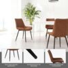 Water-Resistant PU Leather Dining Chairs Set of 4