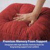 IASEAHK Memory Foam Dining Chair Cushions, Beige, 16.5"x16.5"x3.5"