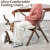 Folding Chairs with Cushion, Folding Dining Chairs, 2 Pack