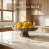 Natural Marble Fruit Bowl, Pedestal Bowl,Brown