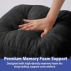 IASEAHK Memory Foam Dining Chair Cushions, Beige, 16.5"x16.5"x3.5"