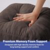 IASEAHK Memory Foam Dining Chair Cushions, Beige, 16.5"x16.5"x3.5"