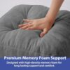 IASEAHK Memory Foam Dining Chair Cushions, Beige, 16.5"x16.5"x3.5"