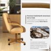 Douglas 4pc Swivel Tilt Kitchen Dining Chair - Taupe-Chestnut