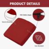 Goodgoods 20x20 Patio Chair Cushions Set of 4, 35D Foam, Chili