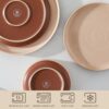Table setting featuring the MALACASA pink ceramic plates and bowls for a modern dining aesthetic