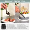9-Piece Professional Culinary Plating Set, Black Stainless Steel Chef Plating Tools with Storage Roll & Cleaning Cloth for Food Presentation