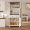Garvee 72 in Tall Kitchen Pantry Cabinet, White