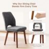 Dining Chairs Set of 4, Upholstered Kitchen Chairs, Grey