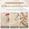 Designer Linen Tablecloth Rectangular, 63" x 91", Dahlia