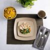 Gibson Elite Soho Lounge Dinnerware Set, Service for 4 (16pcs), Matte Taupe