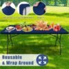6 Pack Rectangle Spandex Fitted Table Cloth, 6FT Elastic Tablecloth