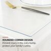 Warmstar Clear Table Cover Protector 44 x 78 Inch,1.5mm Thick Plastic Table Cover Rectangle,PVC Clear Table Protector,Desk Protector Mat for Kitchen, Dresser, Writing Desk，Dining Room Table