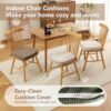 Chair Cushions for Dining Chairs, Washable Chair Pads, Green, 4 Pack