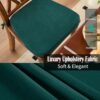 Kitchen Chair Cushions, Hunter Green, 17"x16", Set of 6