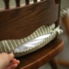 4 Pack Ruffled Chair Pads for Dining Chair, Vintage Seat Cushion with Ties Non Slip Kitchen Chairs Cushion Pads Country Cottage Farmhouse (C,4pcs)