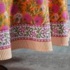 Block Print Round Tablecloth Bubblegum Pink 60 Inch 100% Cotton