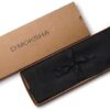Signature Linen™ by D'Moksha, 100% Pure Linen Black Placemats 14 x 19 Inch