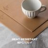 Baroyal Faux Leather Placemats Set of 4 Vinyl Washable Wipeable Table Mats for Kitchen Dining Table Heat Resistant Waterproof Indoor/Outdoor Placemats Non-Slip Easy Clean Place Mats (British Khaki)