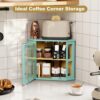 Front view of the fully assembled HOLTICO bamboo bread box with its easy-access acrylic door.