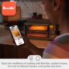 Interior view of the Breville compact air fryer toaster oven preparing a meal with super convection airflow.