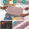 The shoe bag and laundry bag components included in the BAGSMART travel organizer set.