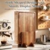 Natural wood grain detail of the three piece book shaped cutting board collection