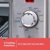 Top-down angle showing the generous 6-slice capacity of this versatile 5-in-1 countertop oven.