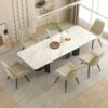 Focus on the durable construction and metal leg finish of the Nalupatio side chairs, emphasizing build quality.