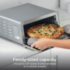 Set of included accessories for the Ninja flip toaster oven air fryer including air fry basket and tray.
