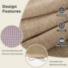 Chair Cushions for Windsor Chairs Set of 6 Beige 16.5"x15.5"