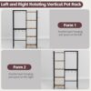 5-Tier Pot and Pan Organizer Rack with Hooks, Heavy-Duty Kitchen Storage Shelf for Cookware, Dishes, and Utensils, Freestanding Metal Pot Rack Organizer for Kitchen, Pantry, or Dining Room